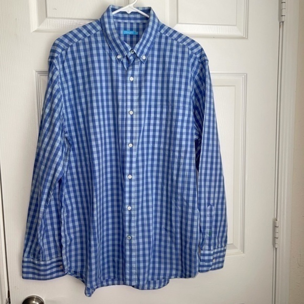 J. McLaughlin checkered button front shirt